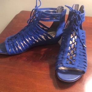 Sam Edelman Gladiator Blue Leather Sandals
